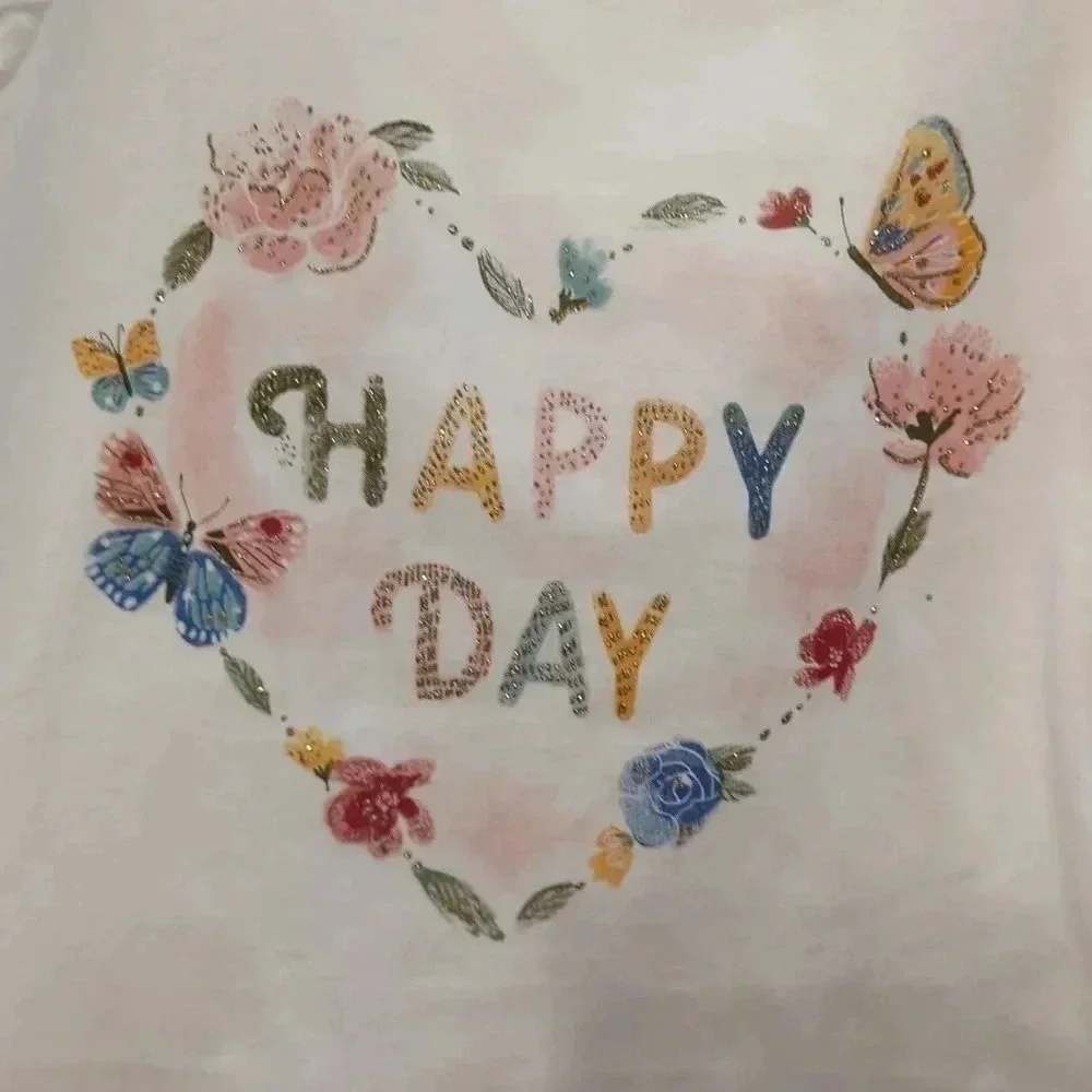 Toddler Girl Carter's Happy Day Flutter Tee